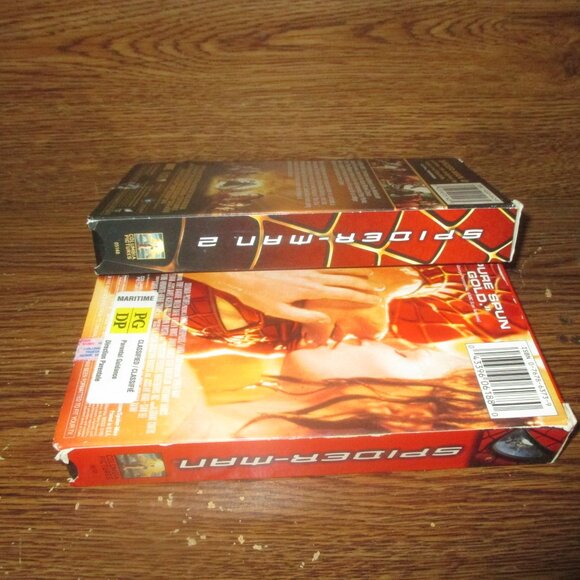 Lot of Spider-man 1 & 2 (VHS, 2002-2003) Tobey Maguire Kirsten Dunst Vintage - Picture 5 of 7